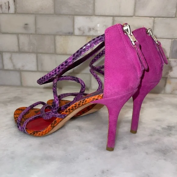 B Brian Atwood Estefania Snakeskin Heels - Picture 6 of 9